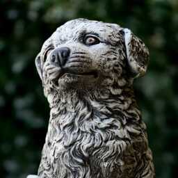 Cute Labrador Statue Outdoor Figurine Cement Dog Sculpture Stone Pet Ornament Memorial Decoration Handmade Gift - thumbnail 3