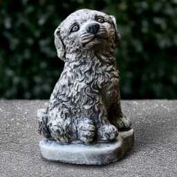 Cute Labrador Statue Outdoor Figurine Cement Dog Sculpture Stone Pet Ornament Memorial Decoration Handmade Gift - thumbnail 2