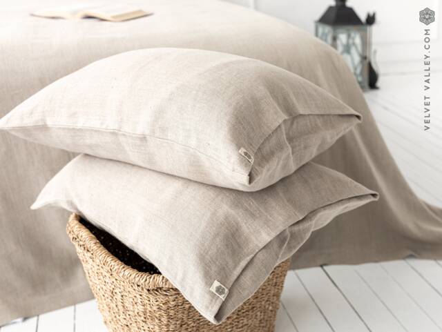 "Linen Pillow Sham - Eu Ikea 20"" X 24" - image 1