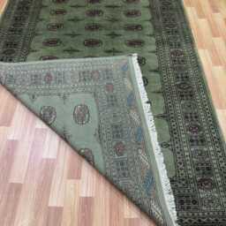 5.6x8 Pistachio Green 3 Ply Bokhara Rug - 1.70x2.50 Triple Pile Bedroom Turkish Extra Thick Afghan - thumbnail 4