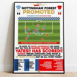 Nottingham Forest Promoted V Huddersfield Town Print, Fc Football Wall Art, Posters - thumbnail 2