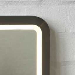 Quadris??? Front Illuminated Rectangular Mirror With Bronze Patina Mitred Frame - thumbnail 3