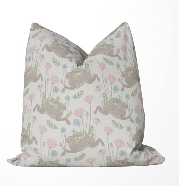 March Hare Pillow/Pastel