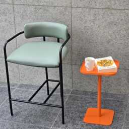 Metal Square Side Table Modern Indoor Outdoor Drink Table - thumbnail 2