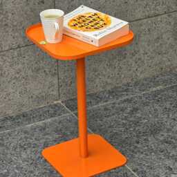 Metal Square Side Table Modern Indoor Outdoor Drink Table - thumbnail 3