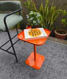 Metal Square Side Table Modern Indoor Outdoor Drink Table - thumbnail 1