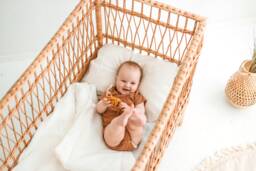 White Linen Cot Bedding Set For Baby - Kids Sets From 100% Pre-Washed Duvet Cover, Pillowcase & Fitted Sheet - thumbnail 1