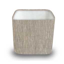 Handmade Plain Linen Rounded Square Lampshade, Table/Ceiling, Modern Home Interior Decor, Made in Uk, Unique, Florenzo Spa Blue, Dusky Pink - thumbnail 2