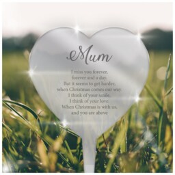 Any Name Christmas Grave Memorial - Graveside Decorations Ornaments For Mum Dad Nanny Grandad Him Her Remembrance Angel Robin - thumbnail 1