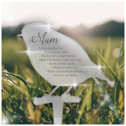 Any Name Christmas Grave Memorial - Graveside Decorations Ornaments For Mum Dad Nanny Grandad Him Her Remembrance Angel Robin - thumbnail 3