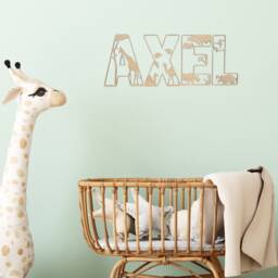 Safari Name Sign - Wooden Animal Letters- Personalised Custom Decor Theme Wall Art Jungle Bedroom - thumbnail 2