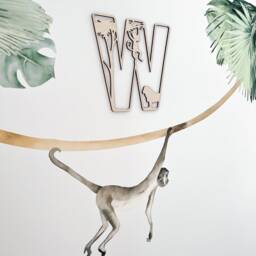 Safari Name Sign - Wooden Animal Letters- Personalised Custom Decor Theme Wall Art Jungle Bedroom - thumbnail 3