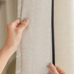 A Pair Of Linen/Cotton Blend Valance Sheer Curtains With Thin Black Trim , Living Room Curtains, Caf?? Curtains, Privacy Curtains, Custom Made - thumbnail 4