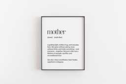 Mother Definition Print - Noun Art For Mom, Inspirational Wall Decor, Mother's Day Gift, Unconditional Love Quote, Chaos Coordinator, Ma - thumbnail 1