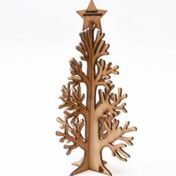Christmas Trees - Tree Ornaments Decorations Woodcutter Creations Eco Sustainable Handmade Laser Cut Oak Yorkshire - thumbnail 3
