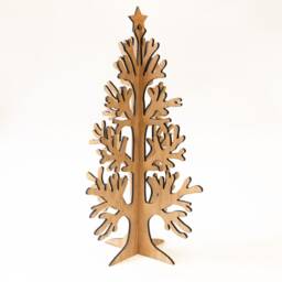 Christmas Trees - Tree Ornaments Decorations Woodcutter Creations Eco Sustainable Handmade Laser Cut Oak Yorkshire - thumbnail 2