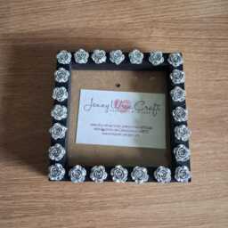 Silver Acrylic Rose Square Photo Frame 4 X Inches - thumbnail 2