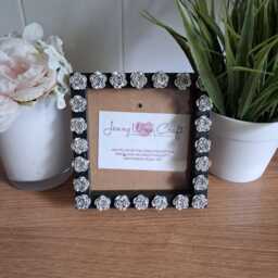 Silver Acrylic Rose Square Photo Frame 4 X Inches - thumbnail 3