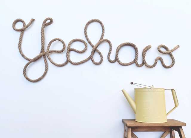 Large Wall Name Sign For Nursery, Rope Personalized Decor, Beach Style Giant Decor - image 1