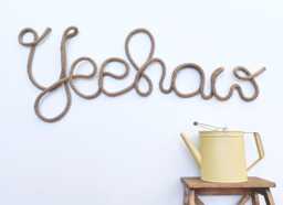 Large Wall Name Sign For Nursery, Rope Personalized Decor, Beach Style Giant Decor - thumbnail 1