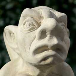 Large Gargoyle Sculpture Concrete Sitting Monster Statue Outdoor Guardian Figurine Handmade Demon Lover Gift Yard Art - thumbnail 4