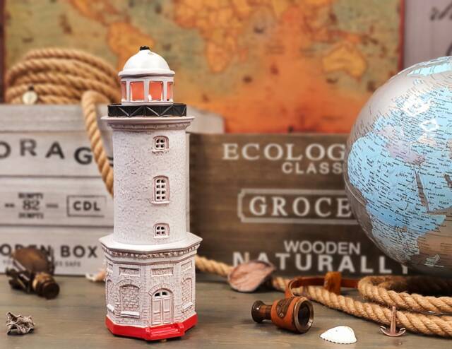 Handmade Ceramic Lighthouse Uzavas Candle Holder Unique Home Decorating Marine Gifts, Minimalist Lighthouse, Christmas Gift, Coastal Artwork - image 1