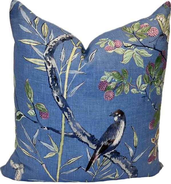 Thibaut Claire Sojourn Collection Navy Double Sided Cushion Cover Pillow Cover - image 1