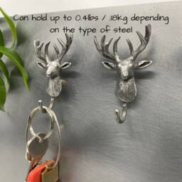 Deer Magnetic Hook - Handmade Wall For Keys Or Towels Rustic Cabin Decor & Nature Gift From Canada - thumbnail 2