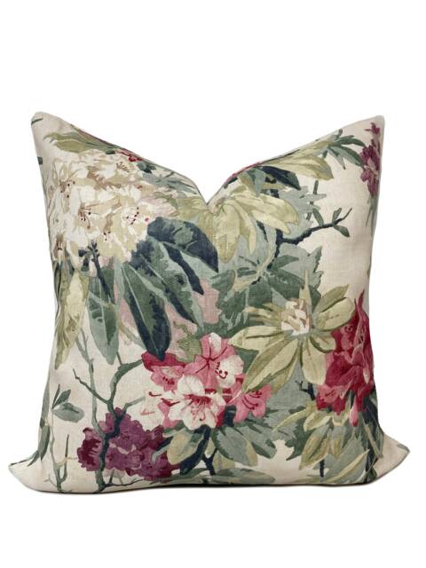 Colefax & Fowler Mereworth Pink/Forest Cushion Cover Pillow Double Sided - image 1
