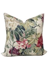 Colefax & Fowler Mereworth Pink/Forest Cushion Cover Pillow Double Sided - thumbnail 1