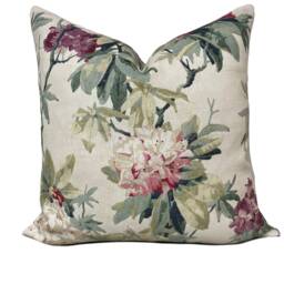 Colefax & Fowler Mereworth Pink/Forest Cushion Cover Pillow Double Sided - thumbnail 2