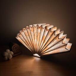 Unique Handmade Floral Nightlight Retro Orange Home Decor Aesthetic Gift For Daughter, Grandma, Ideal Birthday, Halloween, Housewarming - thumbnail 2