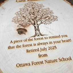 Live Edge Tree Slice With Custom Engraving, Wooden Sign, Custom Sign - thumbnail 3