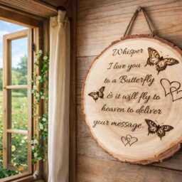 Live Edge Tree Slice With Custom Engraving, Wooden Sign, Custom Sign - thumbnail 2