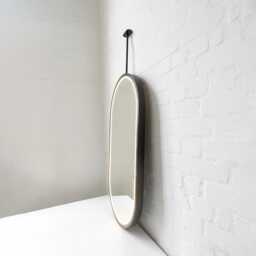 Capsula Ceiling Suspended Contemporary Illuminated Mirror With Full Black Frame - thumbnail 3