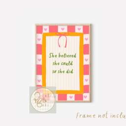 Bright Positive Affirmation Initial Prints For Sisters, Perfect Girls Room, Nursery Or Playroom - Prints Only, Unframed - thumbnail 2