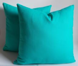 Turquoise Cotton Canvas Pillow Cover Set 20x20 Throw
