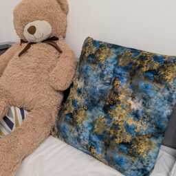 Handmade By Order Teal Blue Gold Antique Rust Velvet Cushion Covers All Shapes Sizes Available - thumbnail 3