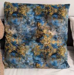 Handmade By Order Teal Blue Gold Antique Rust Velvet Cushion Covers All Shapes Sizes Available - thumbnail 1