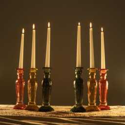 Recycled Glass Fluted Candle Stick 22cm - thumbnail 1