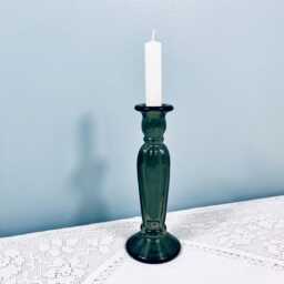 Recycled Glass Fluted Candle Stick 22cm - thumbnail 2