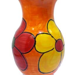 Ceramic Vase Spanish Florero Large 24 cm X 15 Size Artisan Handmade Pottery - thumbnail 3