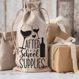 Teacher Bottle Bag, Gift End Of Term Gift, Best Teacher, Teaching Assistant, Thank You Wine Bag - thumbnail 2