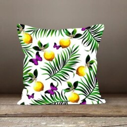 Lemon Throw Pillow Case/Lemon Leaves Cover/Lemon Printing Patio Cushion/Summer Cushion Top/Garden Decor/Fruit Pillows - thumbnail 4
