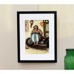 Original Wall Decoration, Obelix Drawing, A Gift Idea For Rockin' Dad - thumbnail 3