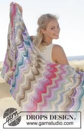 Crocheted Blanket Cotton, With Zig-Zag, Crochet Afghan, Home Decor, Handmade - thumbnail 2