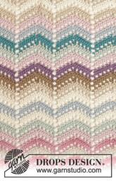 Crocheted Blanket Cotton, With Zig-Zag, Crochet Afghan, Home Decor, Handmade