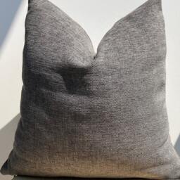 Gray Linen Pillowcase, Fall Decor, Textured Cushion Cover, Throw Pillows, 20x20 - thumbnail 3
