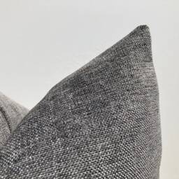 Gray Linen Pillowcase, Fall Decor, Textured Cushion Cover, Throw Pillows, 20x20 - thumbnail 4