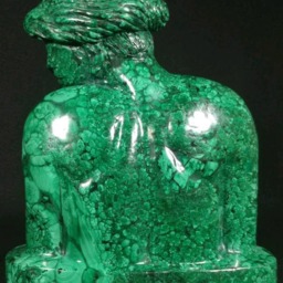 Large Woman Malachite Bust - thumbnail 3